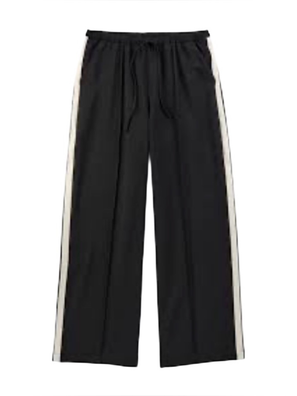 Athleta MVP Mid Rise Side Stripe Pants Wide Leg Size Large Oversized Pockets